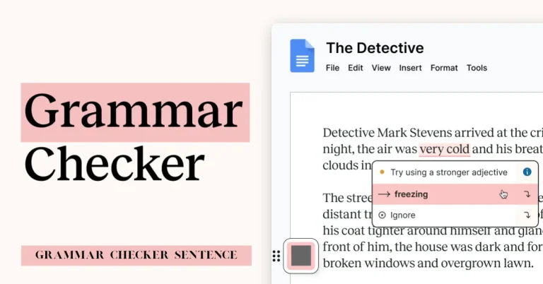 grammar checker sentence