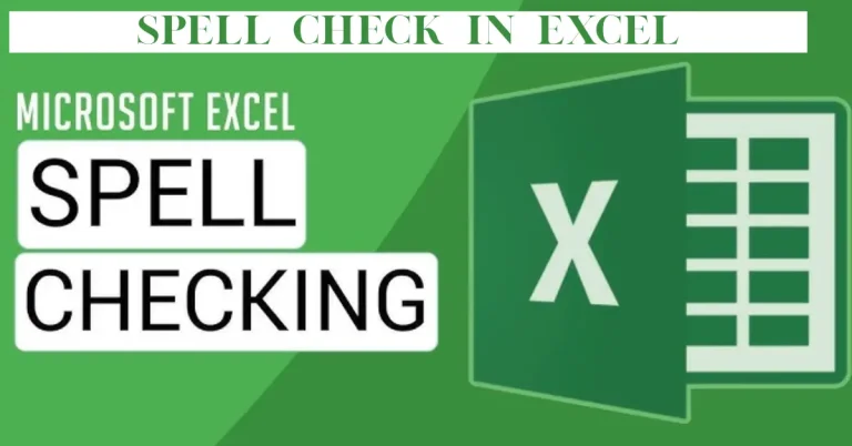 spell check in excel