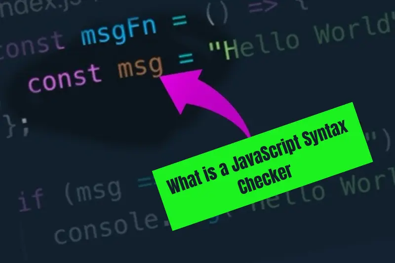 what is a javascript syntax checker