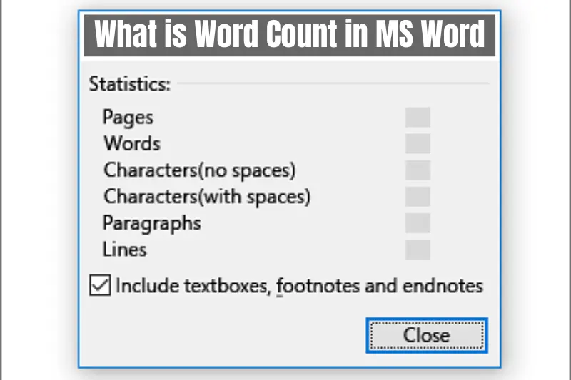 what is word count in ms word