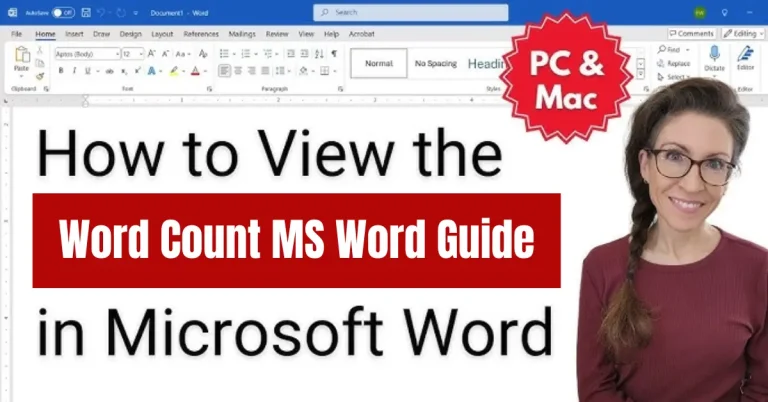 word count ms word guide